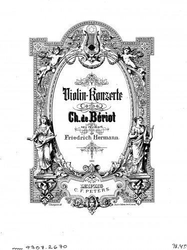 Bériot - Violin Concerto No. 10, Op. 127 - For Violin and Piano - Violin and Piano score, Violin part