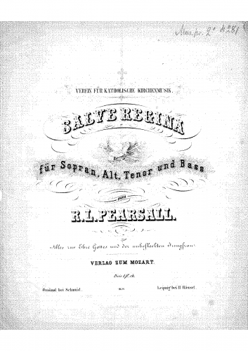 Pearsall - Salve Regina - Score