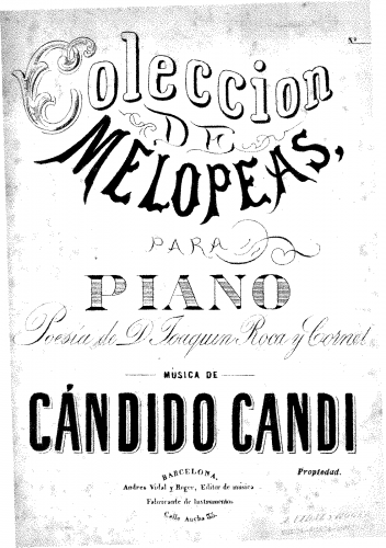 Candi - Melopea, El Desamor - Score