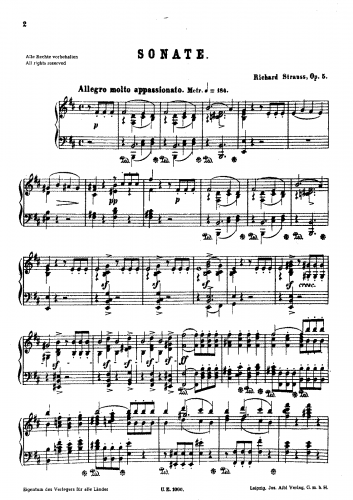 Strauss - Piano Sonata - Score