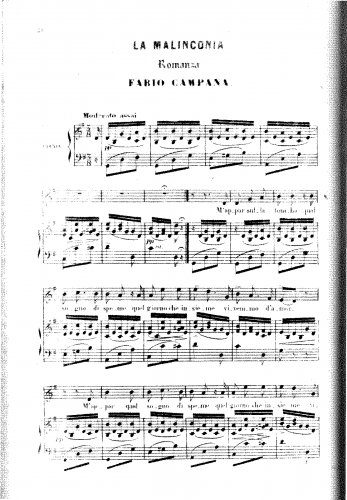 Campana - La Malinconia - Score