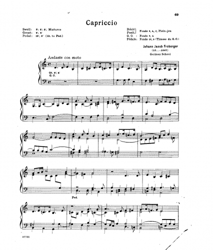 Froberger - Capriccios - Capriccio in G minor