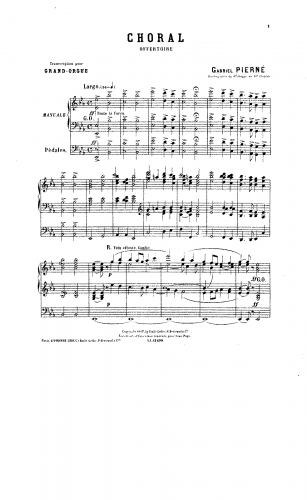 Pierné - Choral (Offertoire) - Score