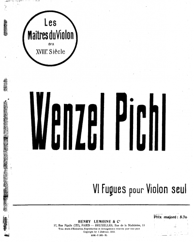 Pichl - 6 Fugas - Score