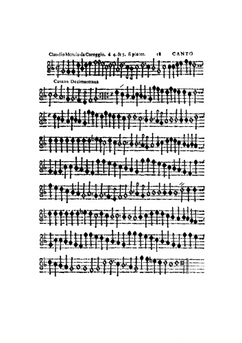 Merulo - Canzon Decimaottava à 4. & 5. si placet - Scores and Parts