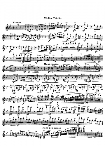 Suk - 4 Pieces for Violin and Piano - Scores and Parts Appassionato (No. 2)