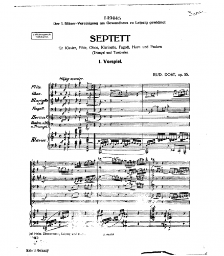 Dost - Septet, Op. 55
