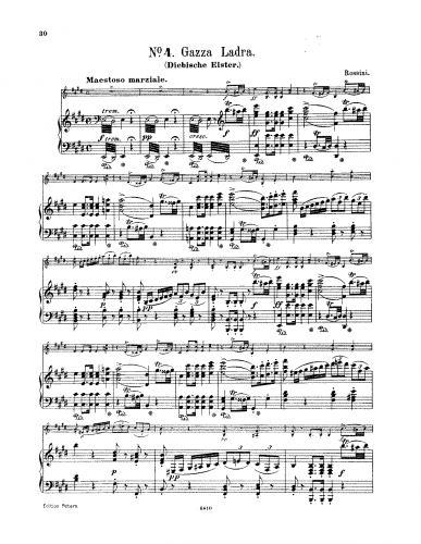 Rossini - La gazza ladra (The Thieving Magpie) - Overture For Violin and Piano (Ulrich)