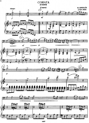 Bréval - Sonata for Cello in C major, Op. 40, No. 1