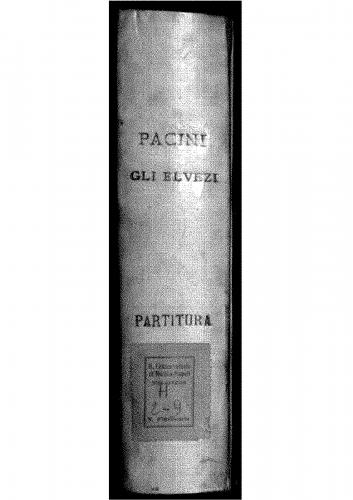 Pacini - Gli elvezi, ovvero Corrado di Tochemburgo - Score