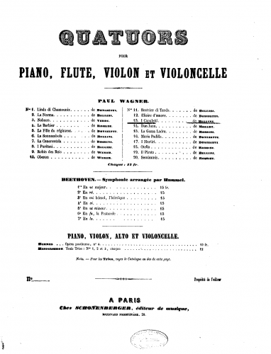 Wagner - Quartet No. 13, Motifs de 'I Capuleti e i Montecchi'