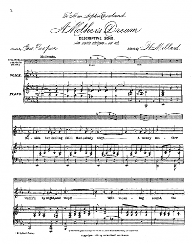 Millard - A Mother's Dream - Score