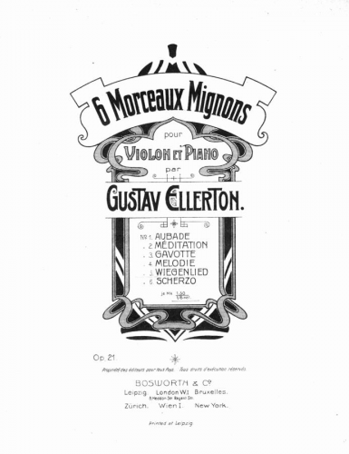 Ellerton - 6 Morceaux mignons - Scores and Parts