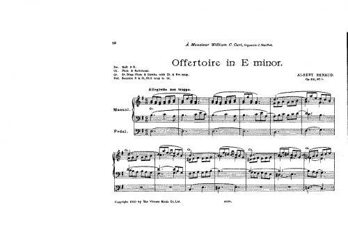 Renaud - 4 Organ Pieces