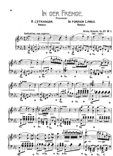 Richards - In Foreign Lands, Op. 67 No. 1 - Score