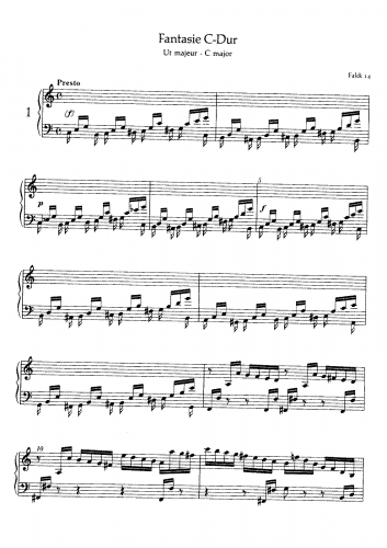 Bach - Fantasie in C Major - Score