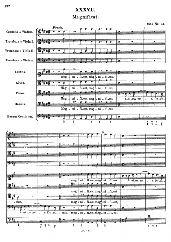 Ahle - Magnificat - Score