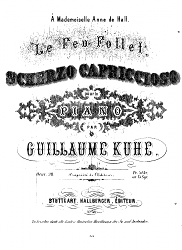 Kuhe - Le Feu Follet, Op. 38 - Score