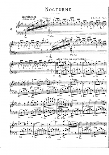 Leybach - Nocturne No. 1 - Piano Score - Score