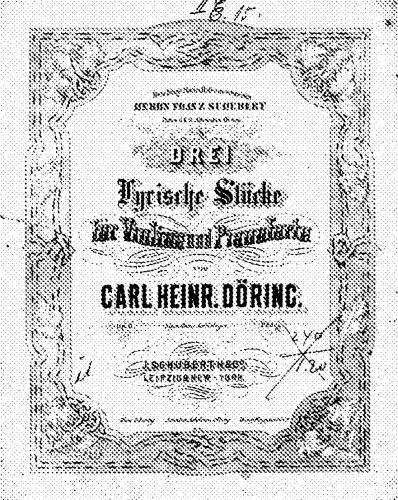 Döring - 3 Lyrische  Stücke - Scores and Parts