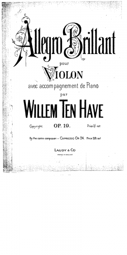 Have - Allegro brillant - Scores and Parts