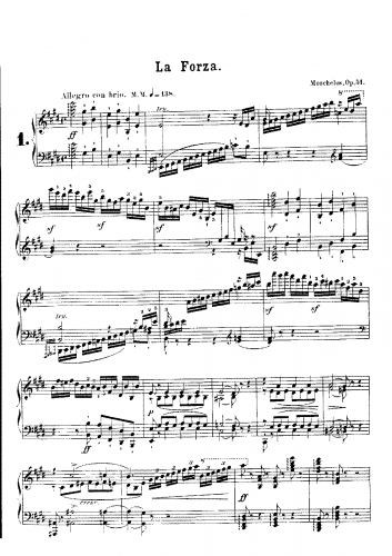Moscheles - 3 Allegri di Barvura, Op. 51 - No. 1 La forza - Score