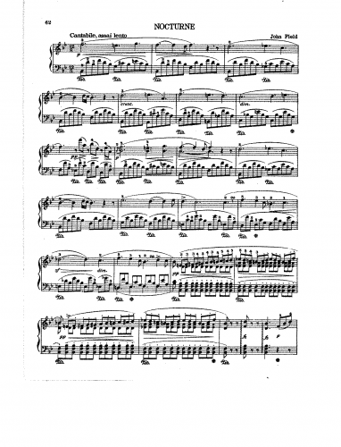 Field - 18 Nocturnes - Piano Score Selections - No. 5