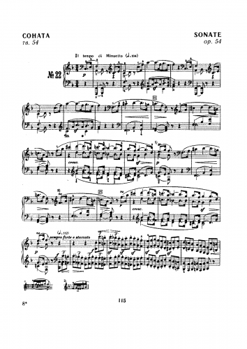 Beethoven - Piano Sonata No. 22 - Score