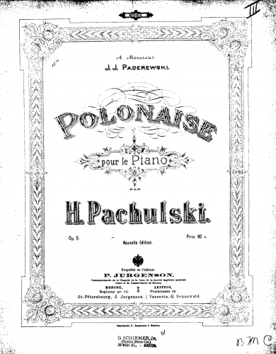 Pachulski - Polonaise, Op. 5 - Original score