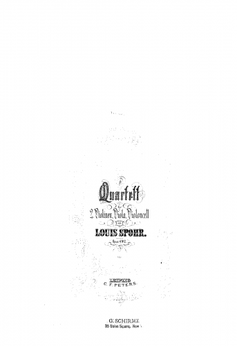 Spohr - 2 String Quartets - No. 2 in G minor
