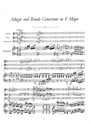 Schubert - Adagio et rondo concertant - Score