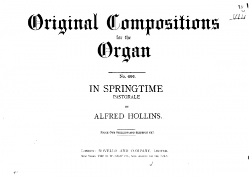 Hollins - In Springtime - Score