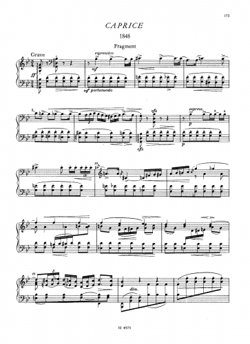 Smetana - Caprice - Score