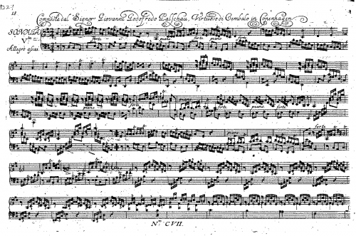 Palschau - Harpsichord Sonata in D major - Score