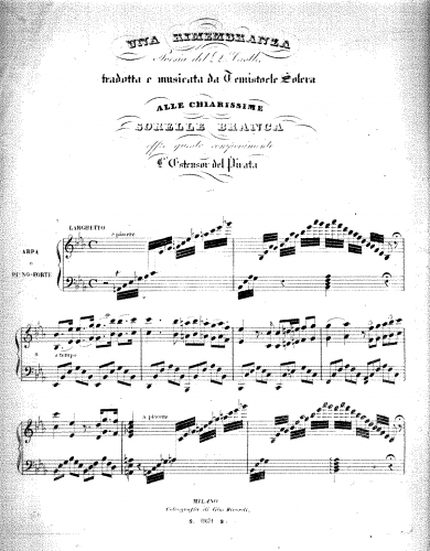 Solera - Una Rimenbranza - Score