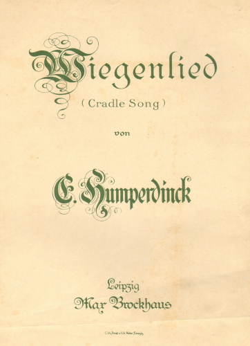 Humperdinck - Cradle Song - Score