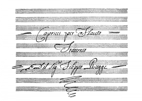 Ruge - Capricci per flauto traverso - Score
