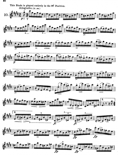 Rode - 24 Caprices for Violin - Violin Scores - Caprice No. 10