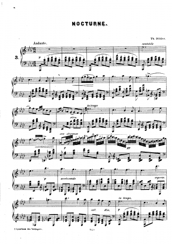 Döhler - 3 Nocturnes - Piano Score