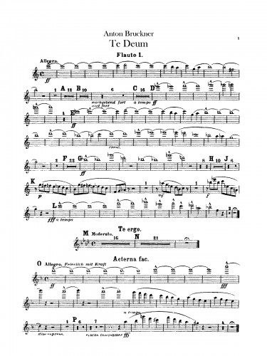 Bruckner - Te Deum, WAB 45 - Flute 1, 2