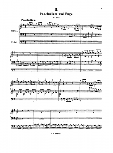 Bach - Prelude and Fugue in G major - Organ Scores - Score