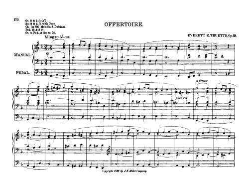 Truette - Offertoire - Score