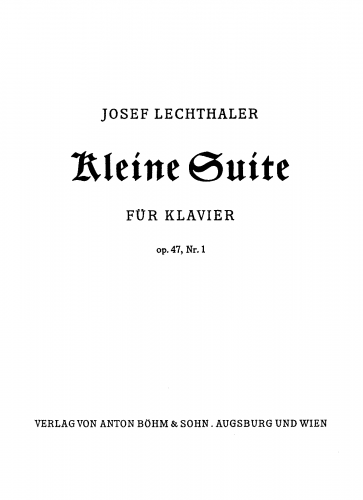 Lechthaler - Kleine Suite - Score