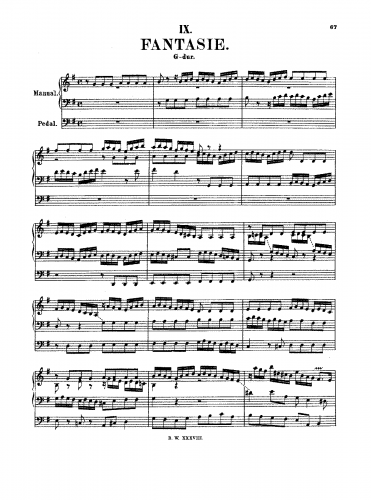 Bach - Fantasia in G major - Score