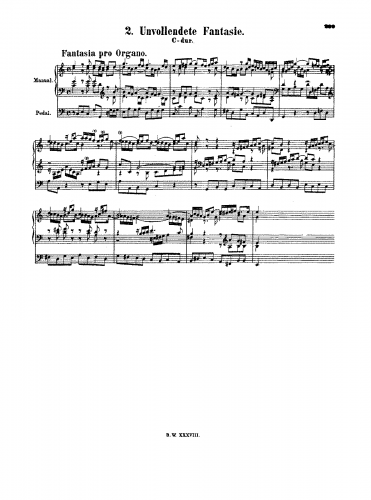 Bach - Fantasia in C major - Score