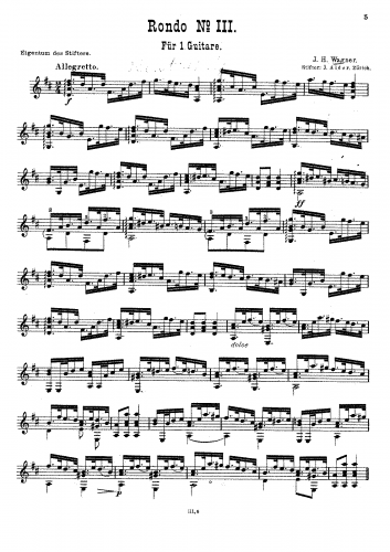 Wagner - Rondo No. 3 - Score