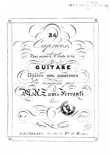 Ferranti - 24 Caprices, Op. 11 - Score