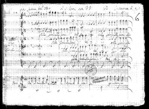 Caresana - Cantata 'La caccia del toro' - Score