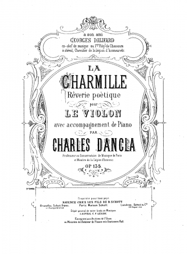 Dancla - La charmille - Score