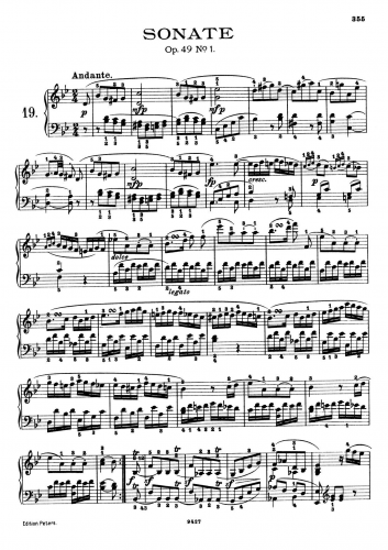 Beethoven - Piano Sonata No. 19 - Score